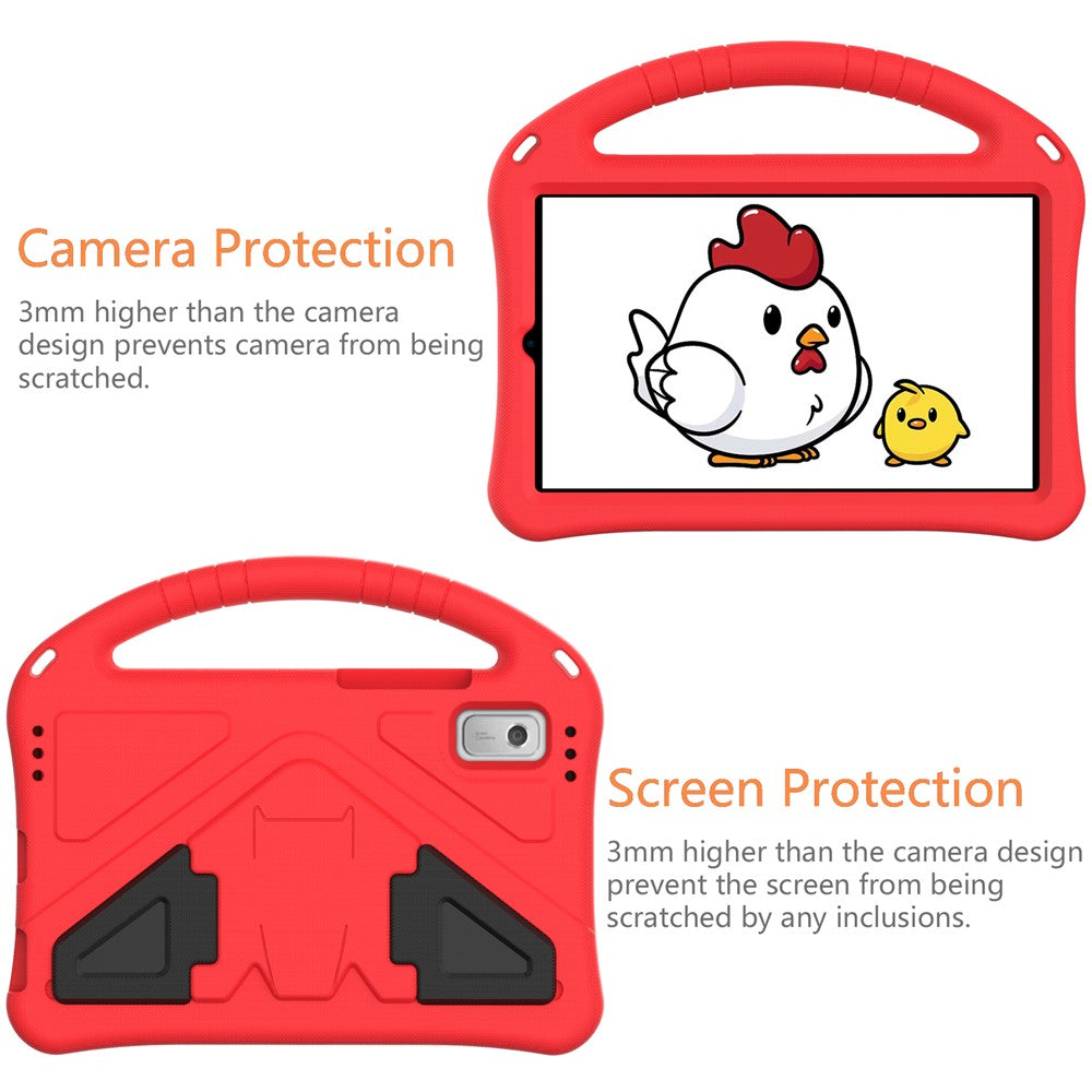 For Lenovo Tab M9 Handle Design Tablet Case Kickstand Shockproof EVA Protective Cover - Red