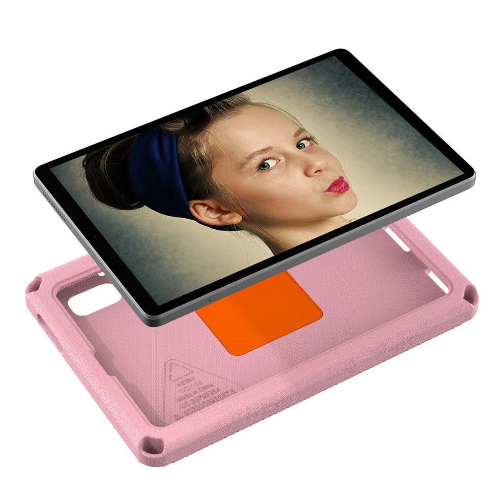 For Lenovo Tab M9 EVA+PC Tablet Protection Case Kickstand Hand Carrying Ring Cover with Shoulder Strap - Pink