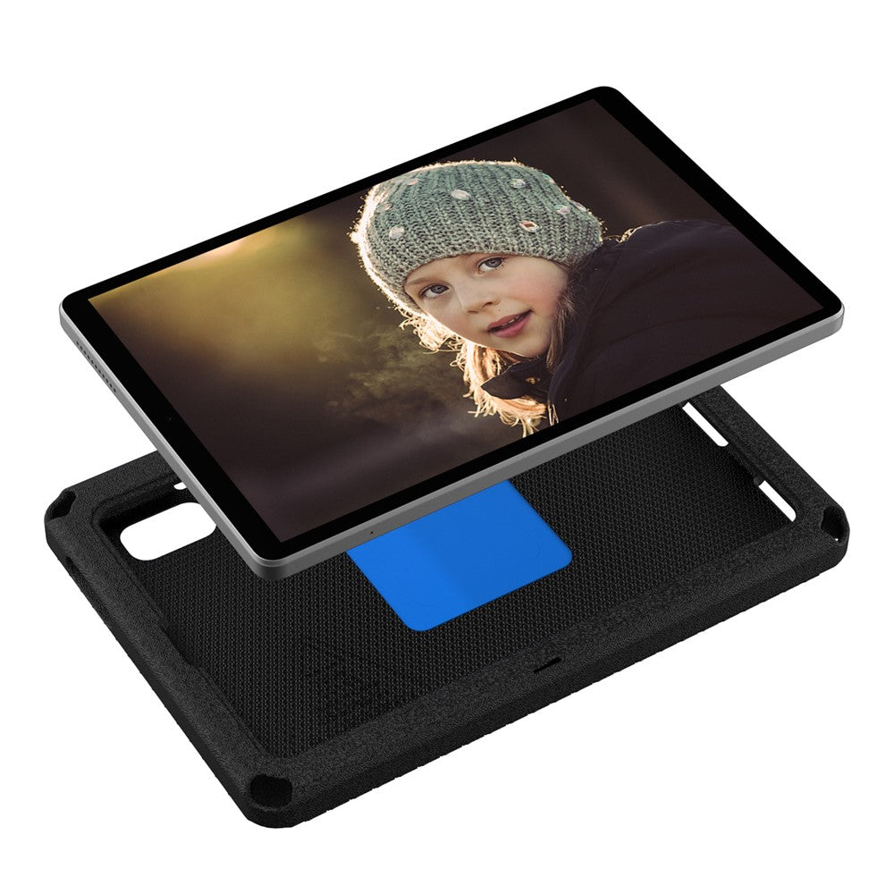 For Lenovo Tab M9 EVA+PC Tablet Protection Case Kickstand Hand Carrying Ring Cover with Shoulder Strap - Black