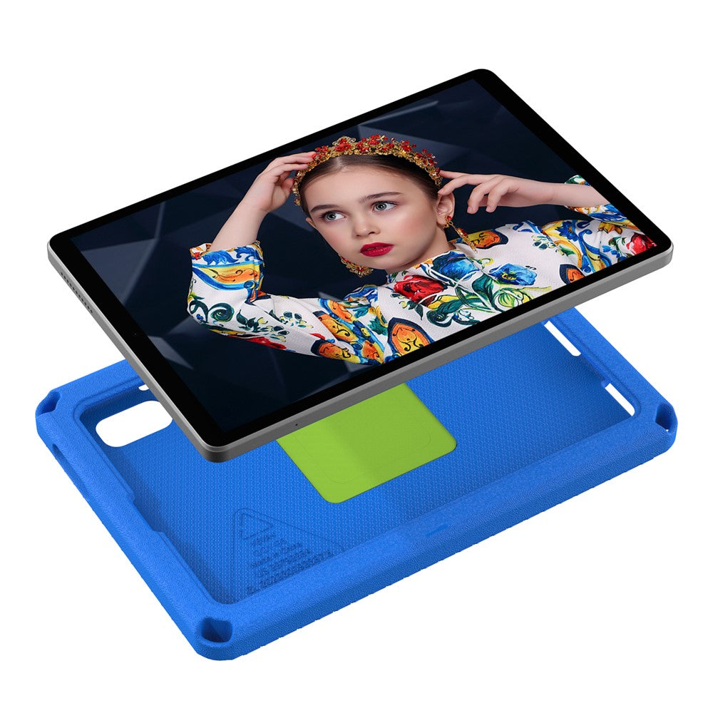 For Lenovo Tab M9 EVA+PC Tablet Protection Case Kickstand Hand Carrying Ring Cover with Shoulder Strap - Blue