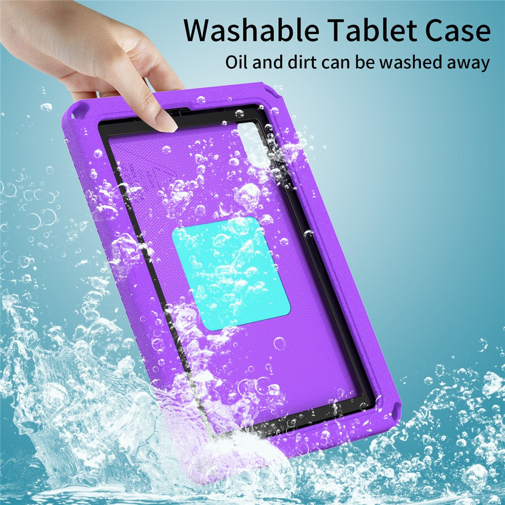 For Lenovo Tab M9 EVA+PC Tablet Protection Case Kickstand Hand Carrying Ring Cover with Shoulder Strap - Purple