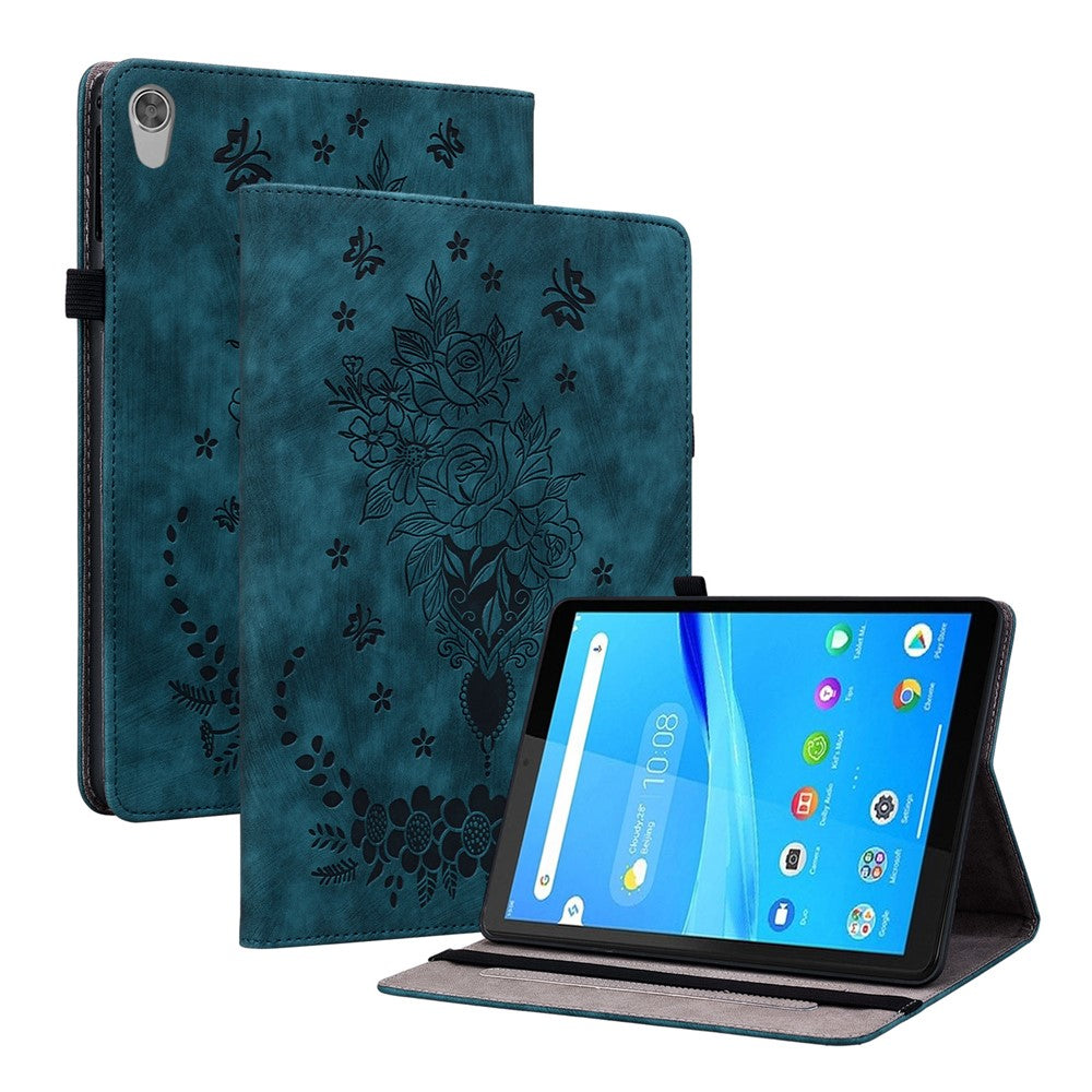 For Lenovo Tab M8 (HD) TB-8505F 8505X 8.0" Imprinted PU Leather Case Stand Tablet Cover - Blue