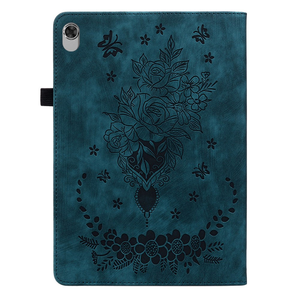 For Lenovo M10 Plus 10.3" TB-X606F / TB-X606X Shockproof Shell Imprinted Stand Cover PU Leather Case - Blue