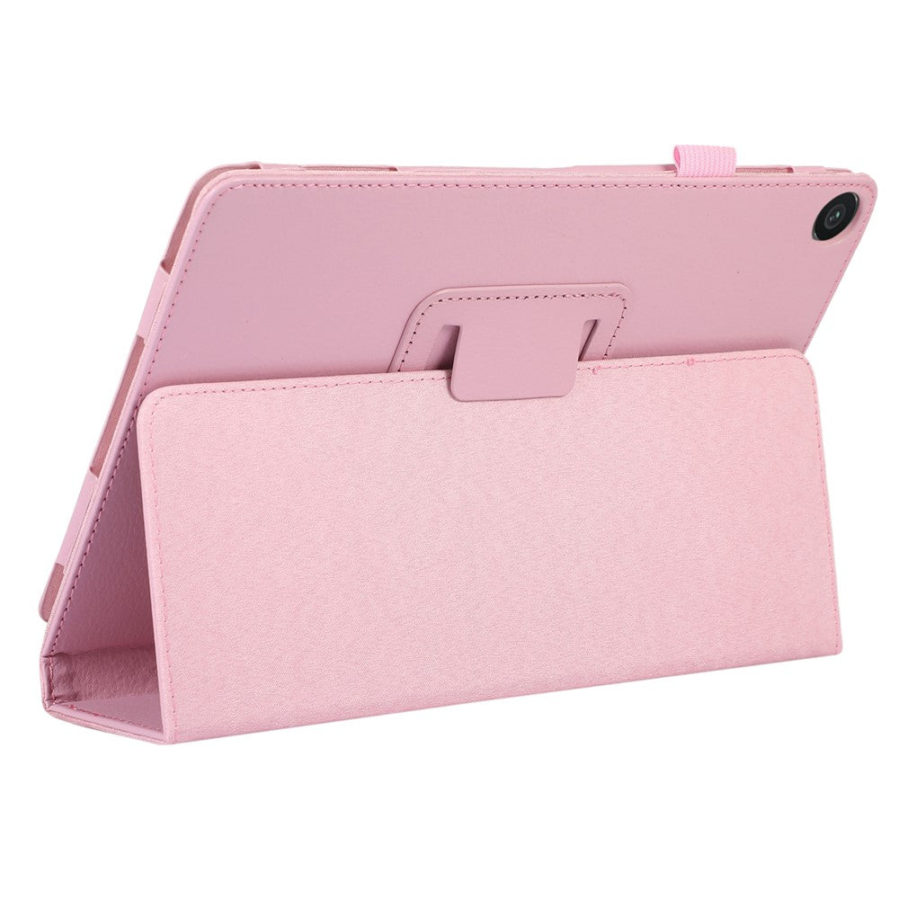 For Lenovo Tab M10 (Gen 3) Litchi Texture PU Leather Case Full Protection Stand Tablet Cover - Pink