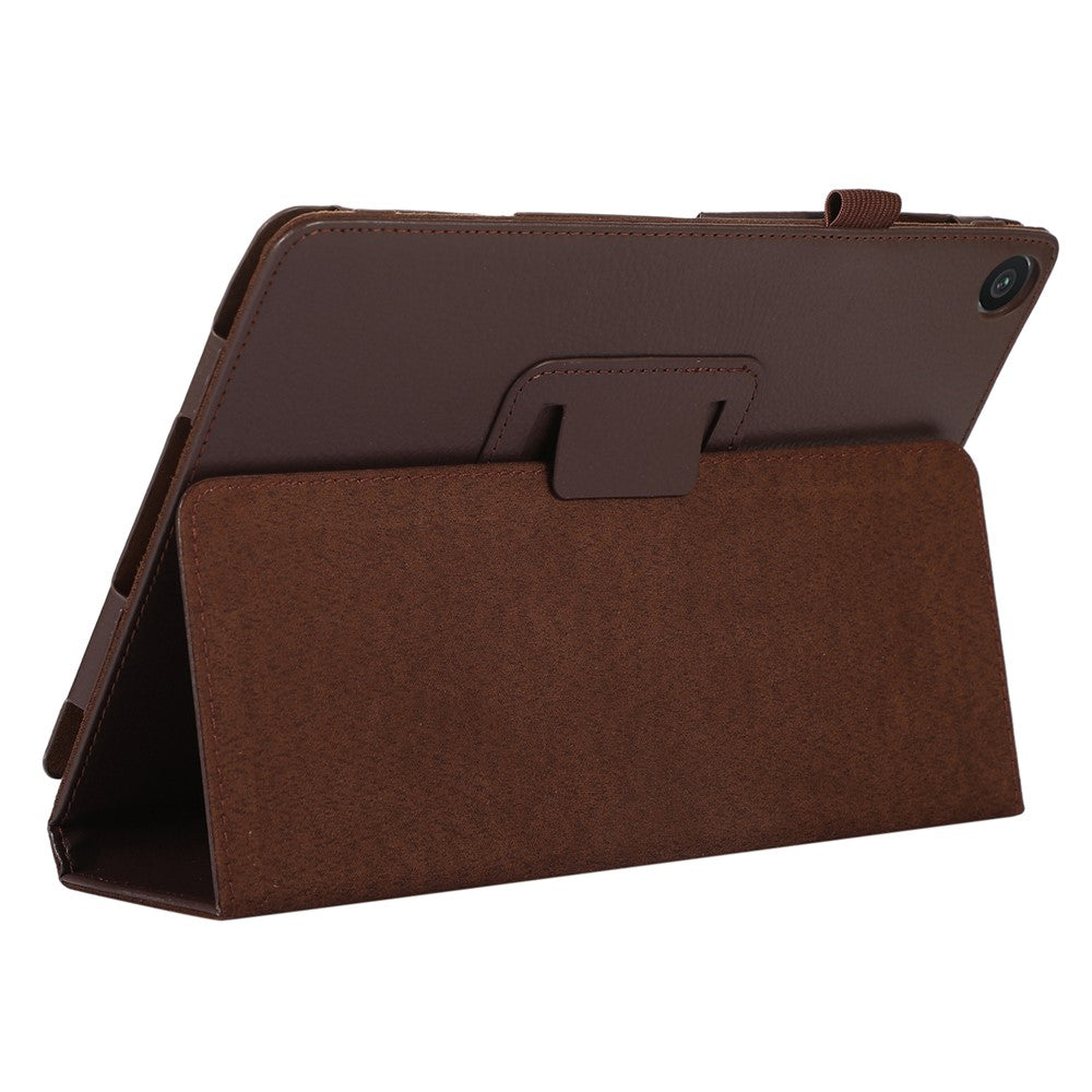 For Lenovo Tab M10 (Gen 3) Litchi Texture PU Leather Case Full Protection Stand Tablet Cover - Brown