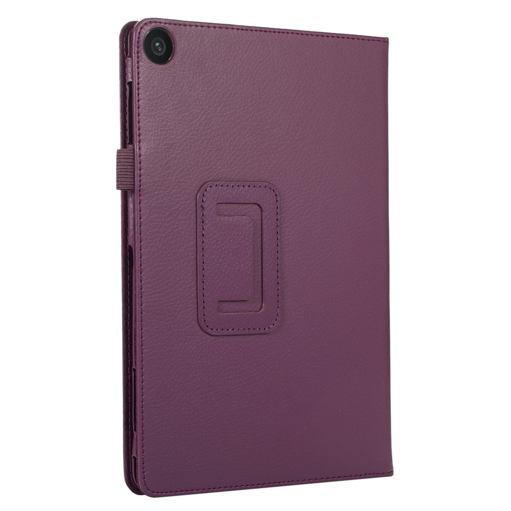 For Lenovo Tab M10 (Gen 3) Litchi Texture PU Leather Case Full Protection Stand Tablet Cover - Purple