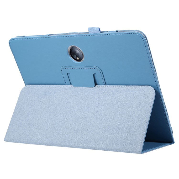 For OnePlus Pad PU Leather Tablet Case Litchi Texture Bi-fold Stand Tablet Cover - Baby Blue