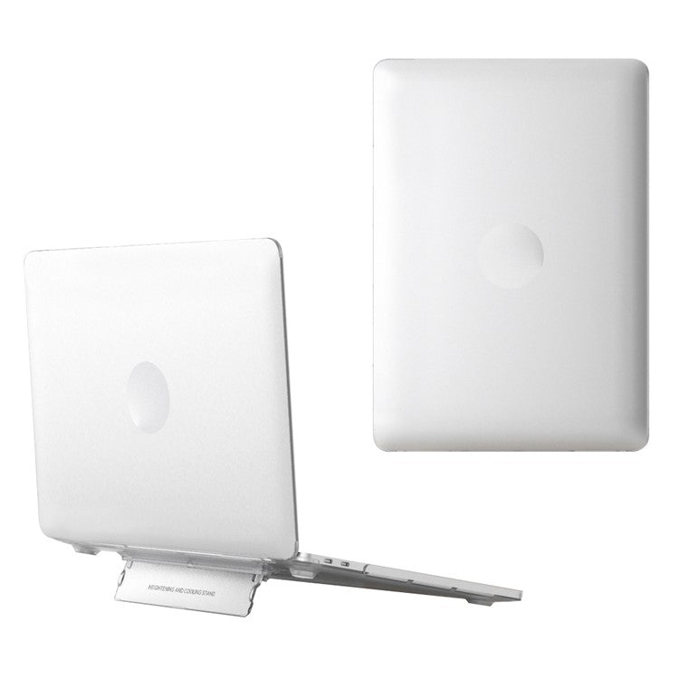 For MacBook Air 13 inch (2018) A1932 / (2020) / (2021) A2179 A2337 Laptop PC Protective Case Heat Dissipation Kickstand Cover - White