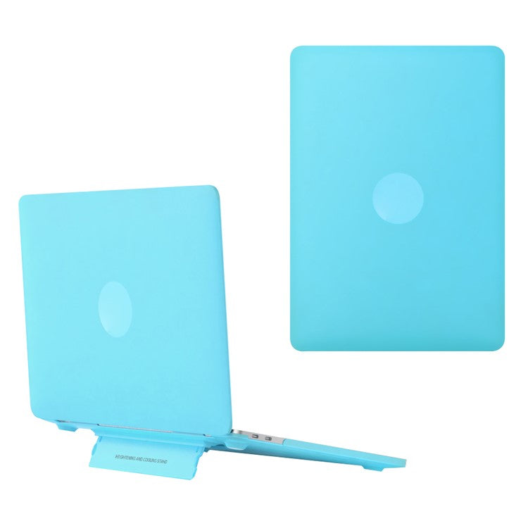 For MacBook Air 13 inch (2018) A1932 / (2020) / (2021) A2179 A2337 Laptop PC Protective Case Heat Dissipation Kickstand Cover - Blue