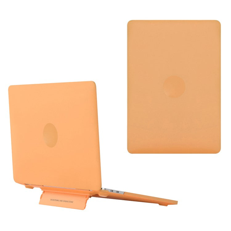 For MacBook Air 13 inch (2018) A1932 / (2020) / (2021) A2179 A2337 Laptop PC Protective Case Heat Dissipation Kickstand Cover - Yellow