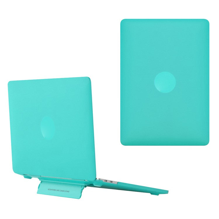 For MacBook Air 13 inch (2018) A1932 / (2020) / (2021) A2179 A2337 Laptop PC Protective Case Heat Dissipation Kickstand Cover - Green