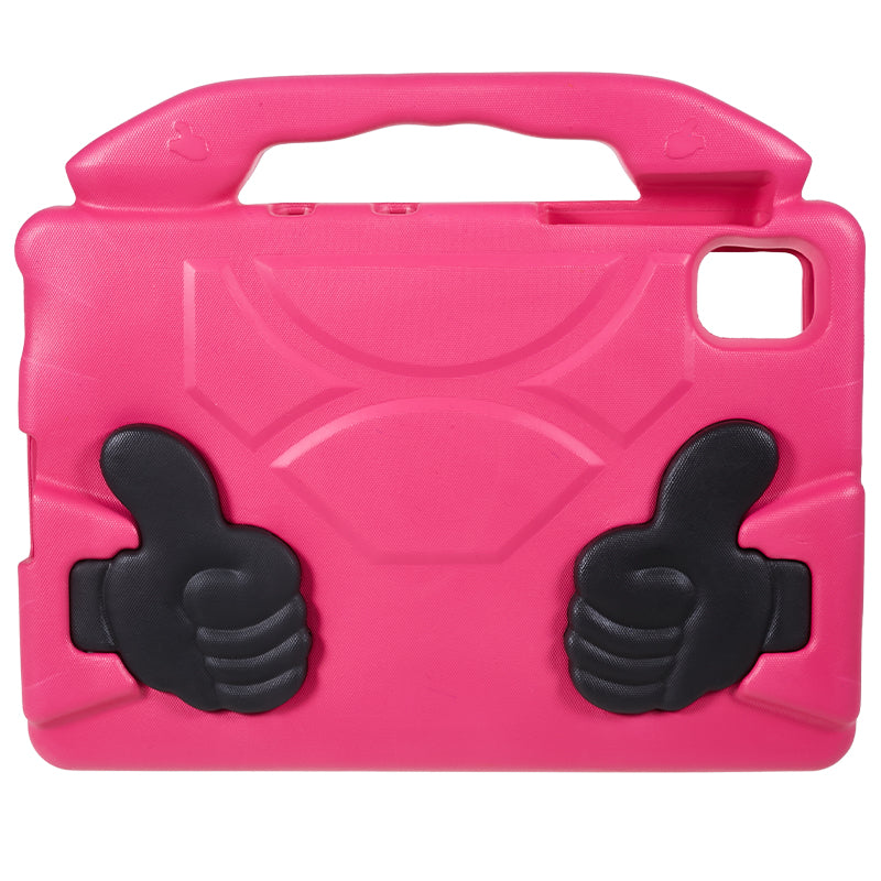 For Samsung Galaxy Tab S7 / S8 / S9 / S9 FE Tablet Case Handle Grip Thumb Kickstand EVA Tablet Cover - Rose