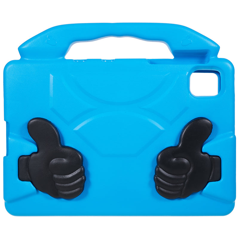 For Samsung Galaxy Tab S7 / S8 / S9 / S9 FE Tablet Case Handle Grip Thumb Kickstand EVA Tablet Cover - Blue