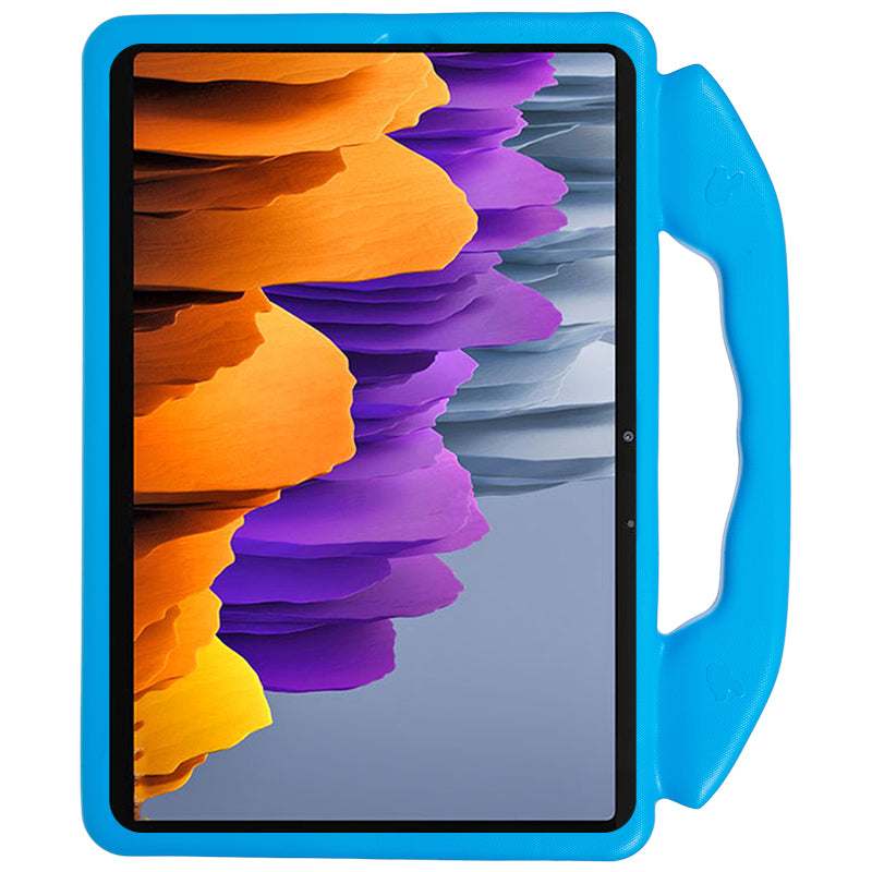 For Samsung Galaxy Tab S7 / S8 / S9 / S9 FE Tablet Case Handle Grip Thumb Kickstand EVA Tablet Cover - Blue
