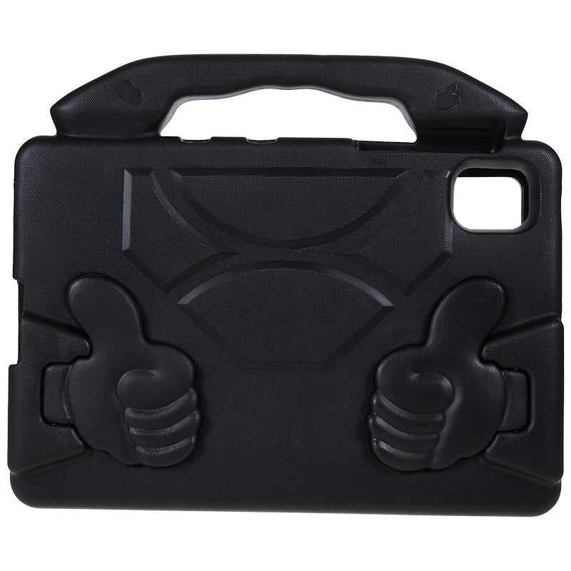 For Samsung Galaxy Tab S7 / S8 / S9 / S9 FE Tablet Case Handle Grip Thumb Kickstand EVA Tablet Cover - Black