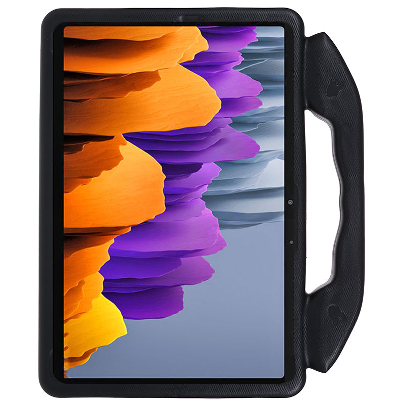 For Samsung Galaxy Tab S7 / S8 / S9 / S9 FE Tablet Case Handle Grip Thumb Kickstand EVA Tablet Cover - Black