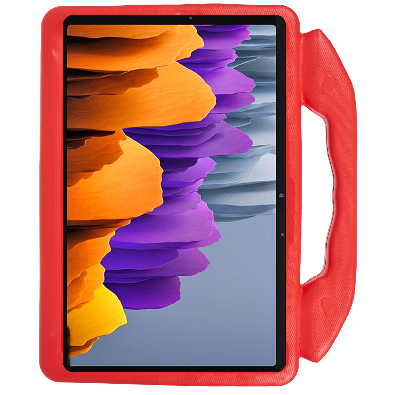 For Samsung Galaxy Tab S7 / S8 / S9 / S9 FE Tablet Case Handle Grip Thumb Kickstand EVA Tablet Cover - Red