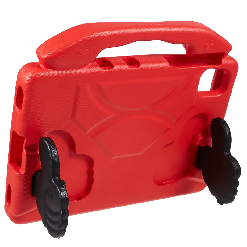 For Samsung Galaxy Tab S7 / S8 / S9 / S9 FE Tablet Case Handle Grip Thumb Kickstand EVA Tablet Cover - Red