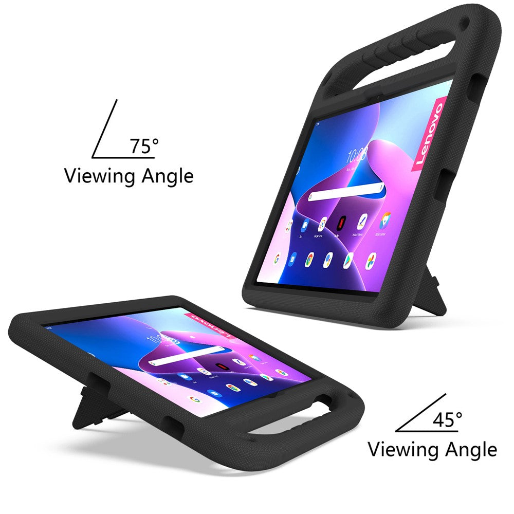 For Lenovo Tab P11 Gen 2 Hand Grip EVA Tablet Case Kickstand Shockproof Tablet Cover - Black