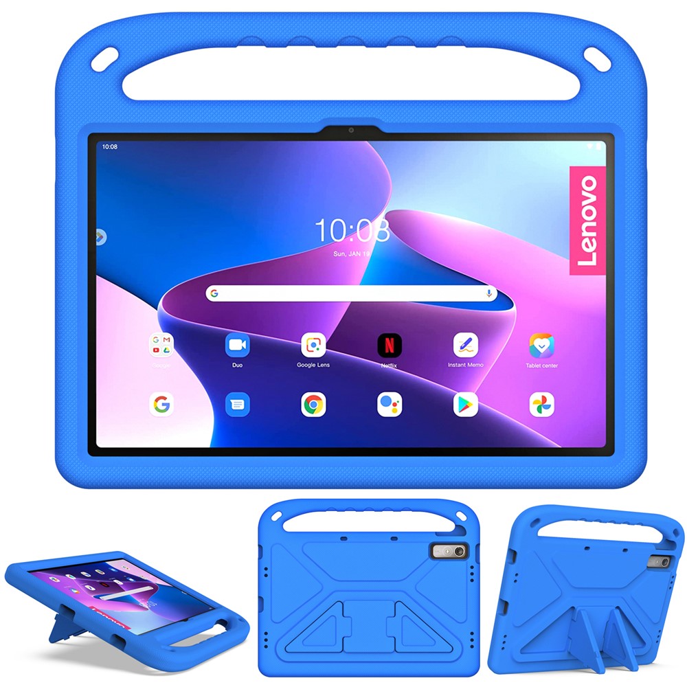 For Lenovo Tab P11 Gen 2 Hand Grip EVA Tablet Case Kickstand Shockproof Tablet Cover - Blue