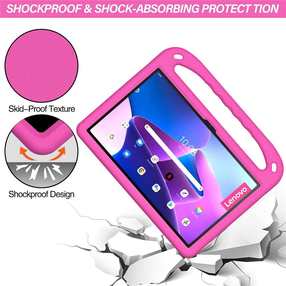 For Lenovo Tab P11 Gen 2 Hand Grip EVA Tablet Case Kickstand Shockproof Tablet Cover - Rose