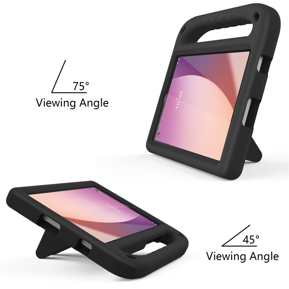For Lenovo Tab M8 (4th Gen) 2024 TB-301XU / M8 (4th Gen) 2023 TB-300FU Hand Grip EVA Tablet Case Foldable Kickstand Tablet Cover - Black