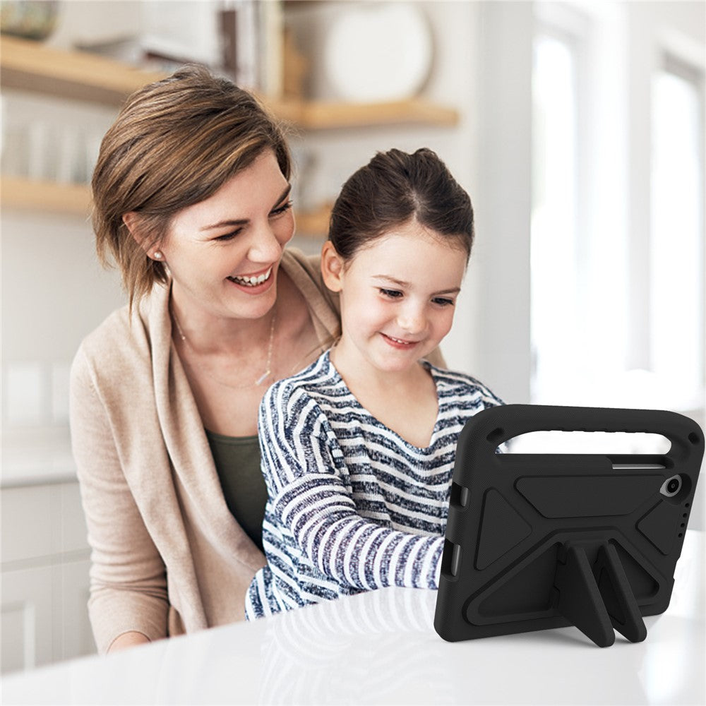 For Lenovo Tab M8 (4th Gen) 2024 TB-301XU / M8 (4th Gen) 2023 TB-300FU Hand Grip EVA Tablet Case Foldable Kickstand Tablet Cover - Black