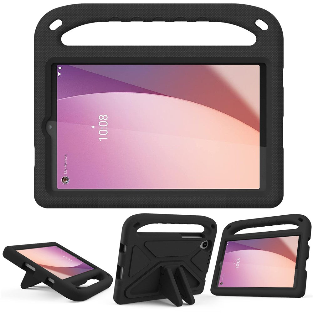 For Lenovo Tab M8 (4th Gen) 2024 TB-301XU / M8 (4th Gen) 2023 TB-300FU Hand Grip EVA Tablet Case Foldable Kickstand Tablet Cover - Black