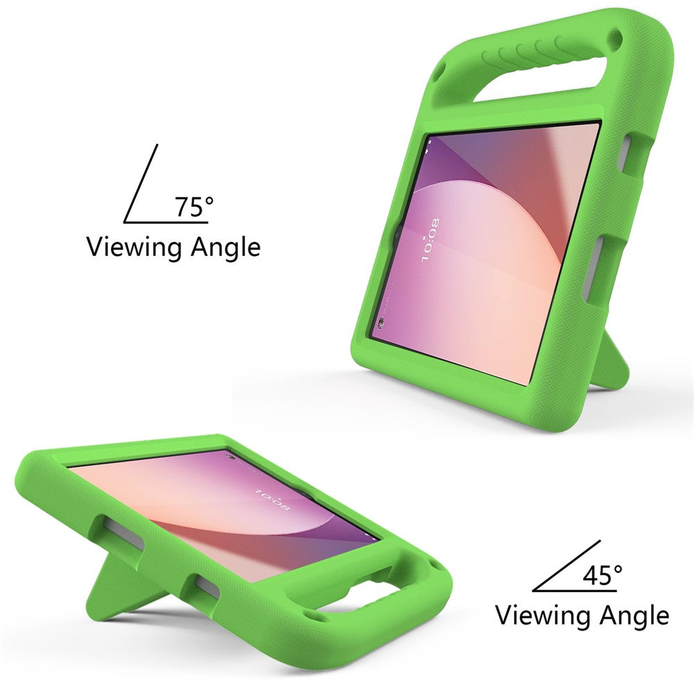 For Lenovo Tab M8 (4th Gen) 2024 TB-301XU / M8 (4th Gen) 2023 TB-300FU Hand Grip EVA Tablet Case Foldable Kickstand Tablet Cover - Green