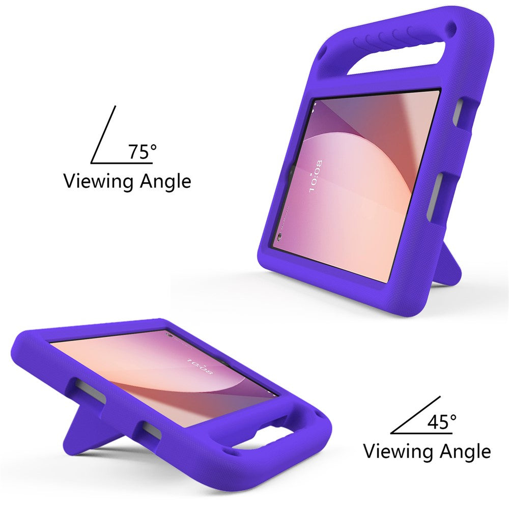 For Lenovo Tab M8 (4th Gen) 2024 TB-301XU / M8 (4th Gen) 2023 TB-300FU Hand Grip EVA Tablet Case Foldable Kickstand Tablet Cover - Purple