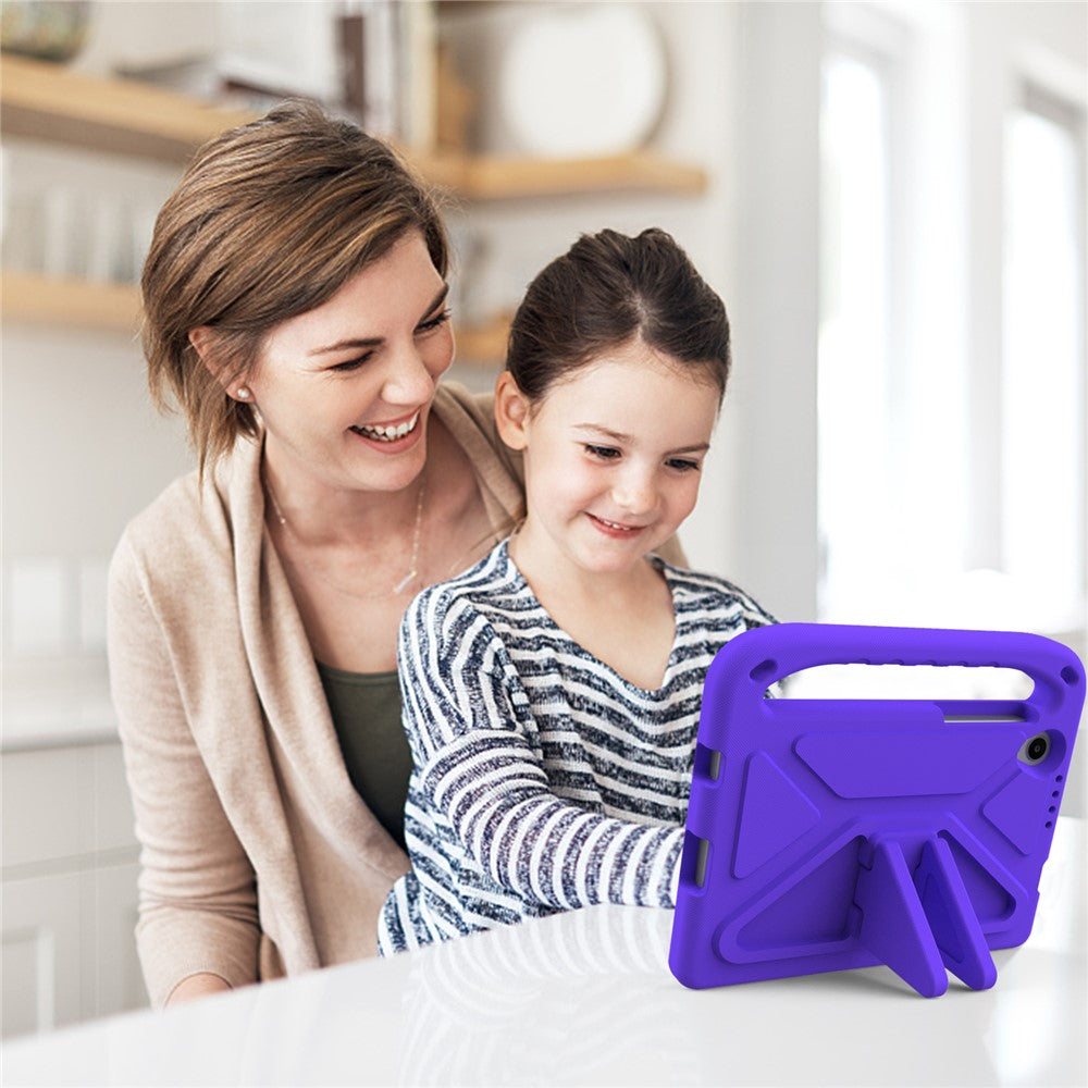 For Lenovo Tab M8 (4th Gen) 2024 TB-301XU / M8 (4th Gen) 2023 TB-300FU Hand Grip EVA Tablet Case Foldable Kickstand Tablet Cover - Purple