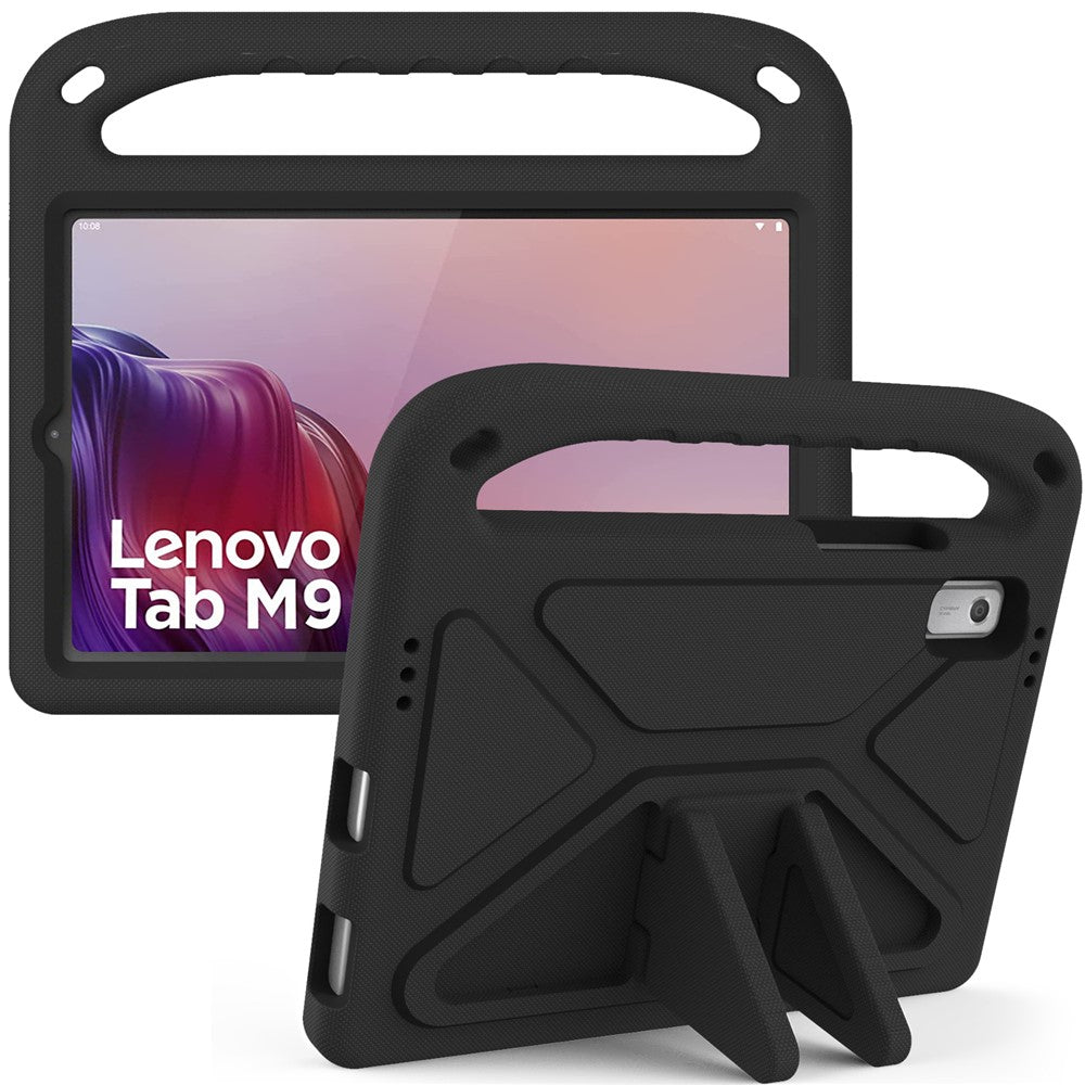 For Lenovo Tab M9 Kickstand Tablet Case Hand Grip EVA Shockproof Cover - Black