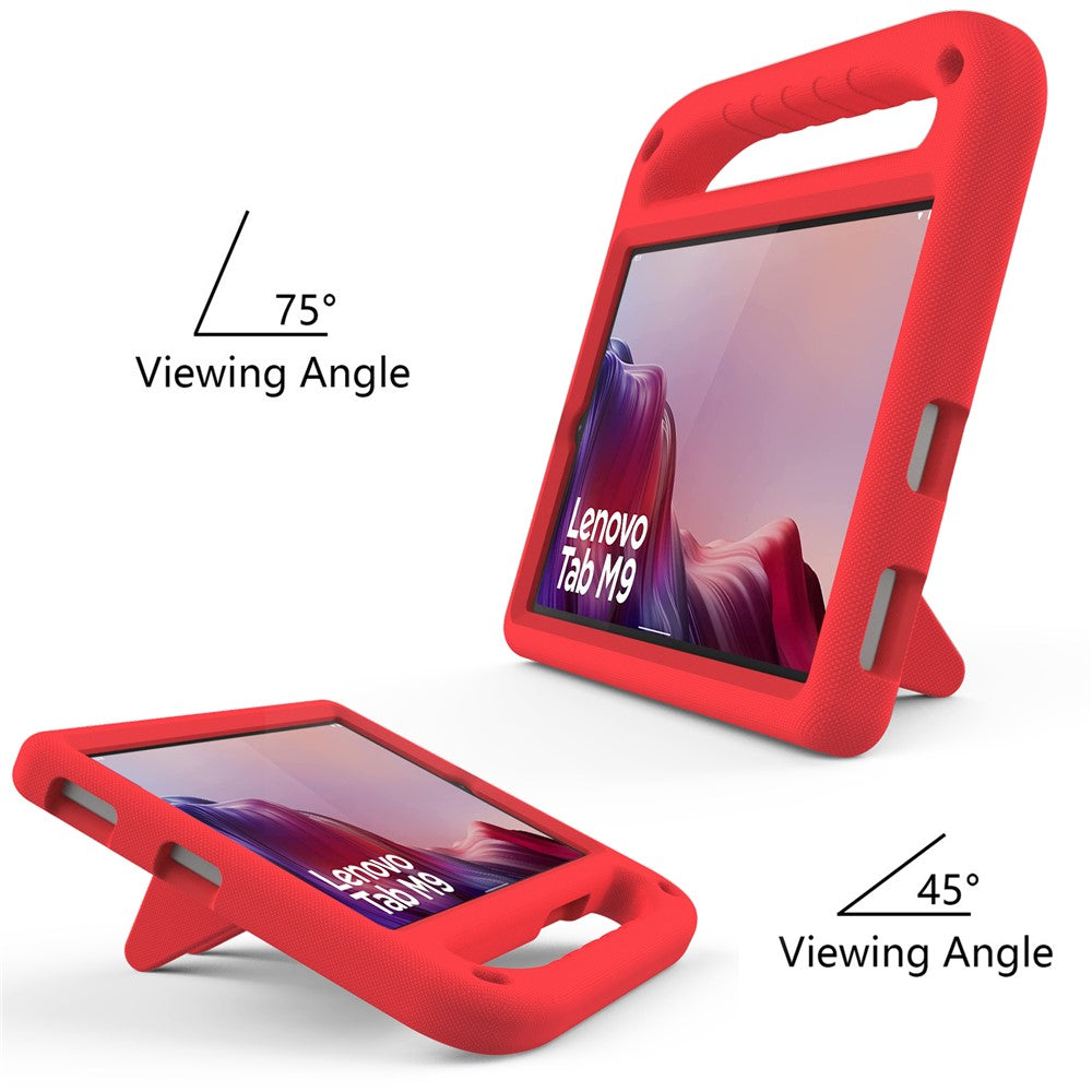 For Lenovo Tab M9 Kickstand Tablet Case Hand Grip EVA Shockproof Cover - Red