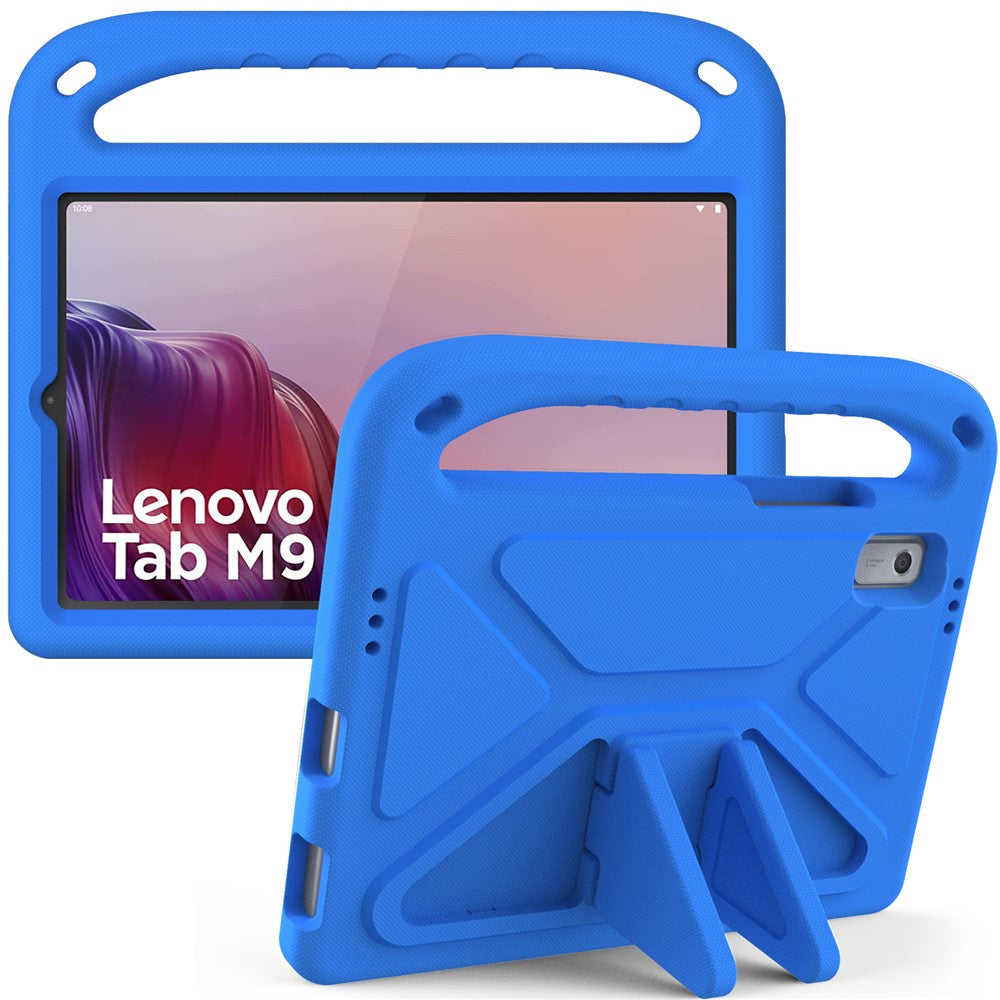 For Lenovo Tab M9 Kickstand Tablet Case Hand Grip EVA Shockproof Cover - Blue