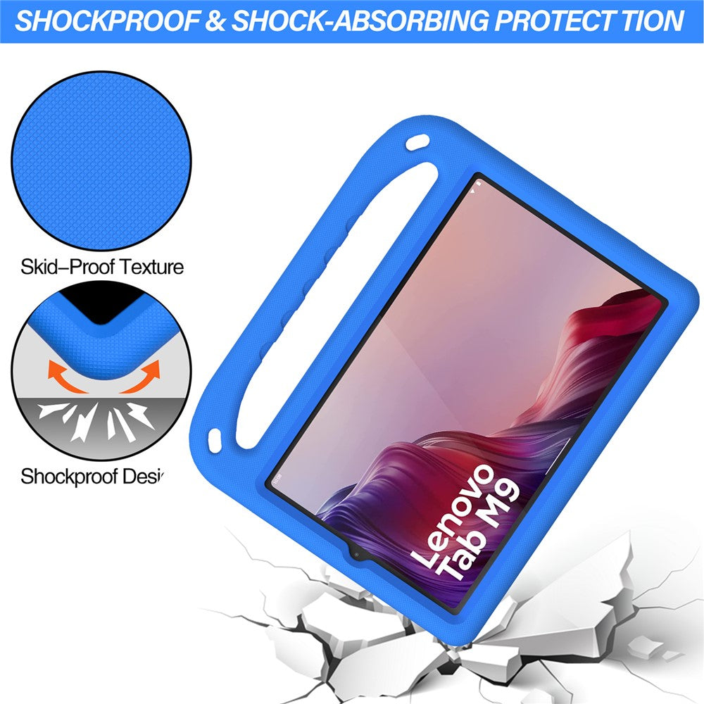 For Lenovo Tab M9 Kickstand Tablet Case Hand Grip EVA Shockproof Cover - Blue