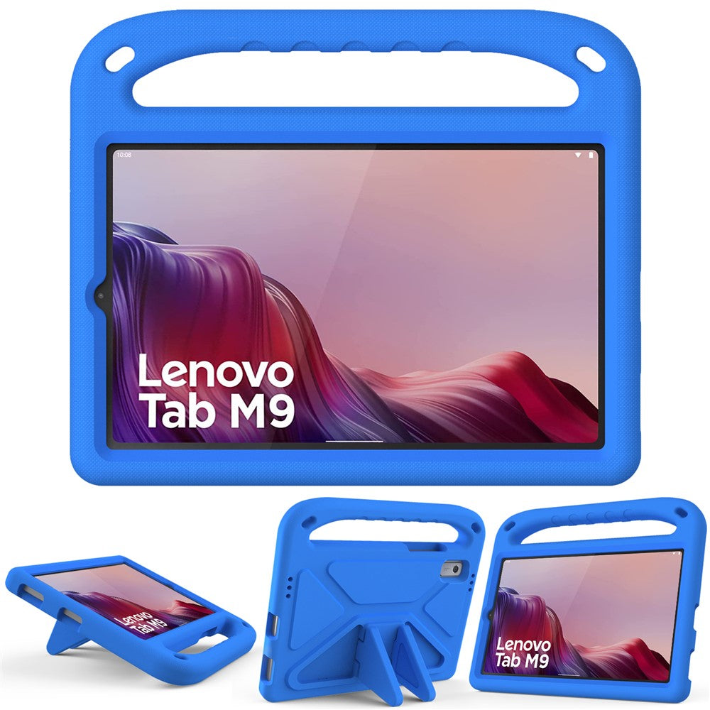 For Lenovo Tab M9 Kickstand Tablet Case Hand Grip EVA Shockproof Cover - Blue