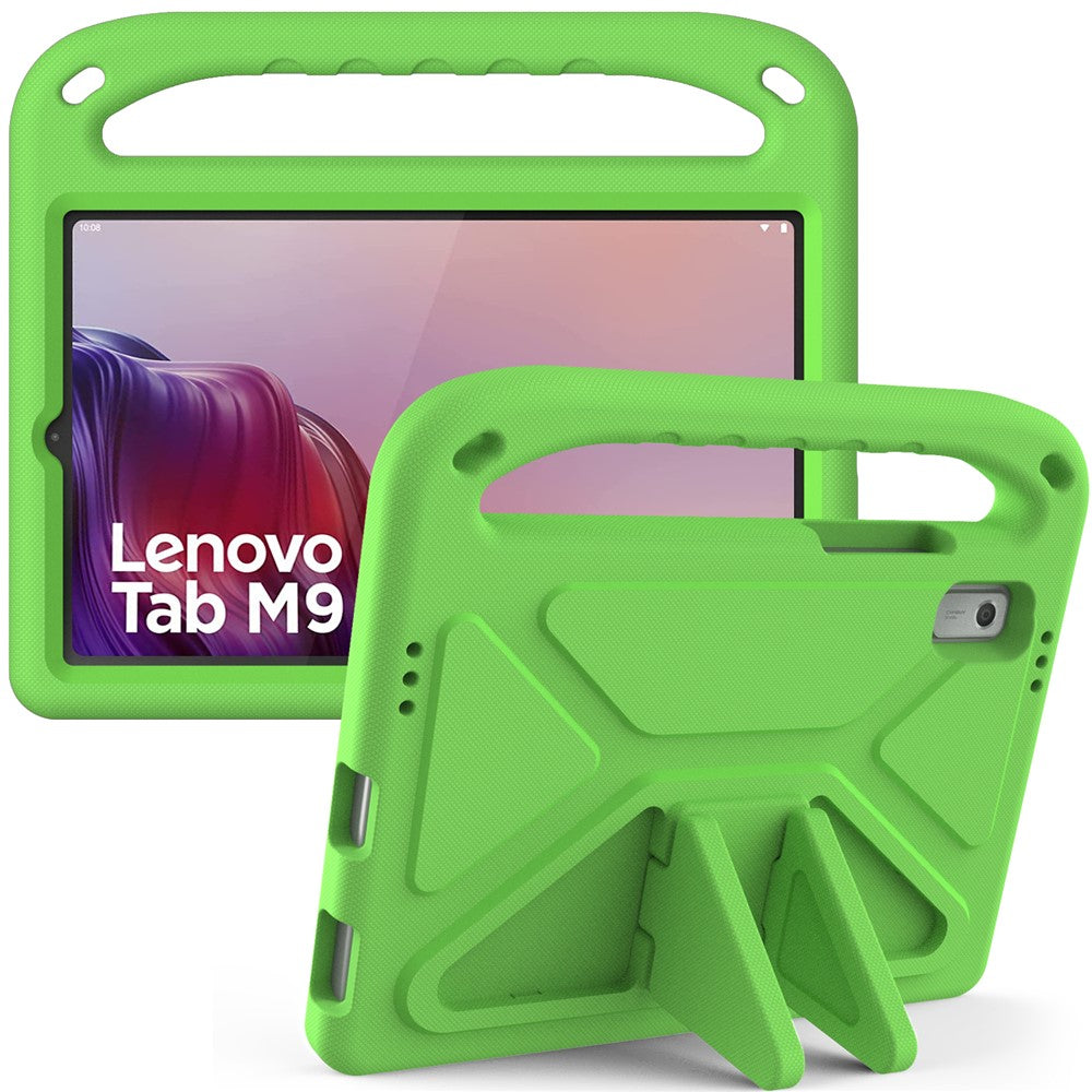 For Lenovo Tab M9 Kickstand Tablet Case Hand Grip EVA Shockproof Cover - Green