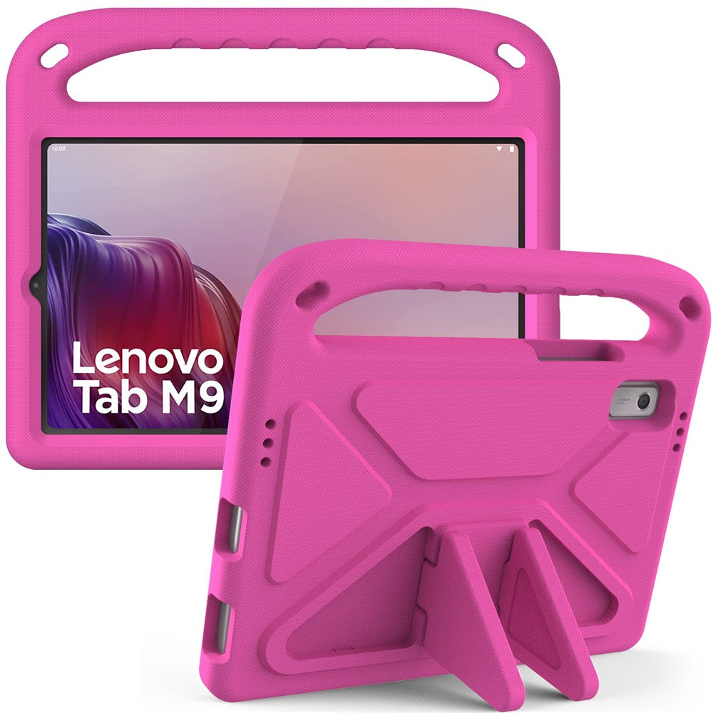 For Lenovo Tab M9 Kickstand Tablet Case Hand Grip EVA Shockproof Cover - Rose