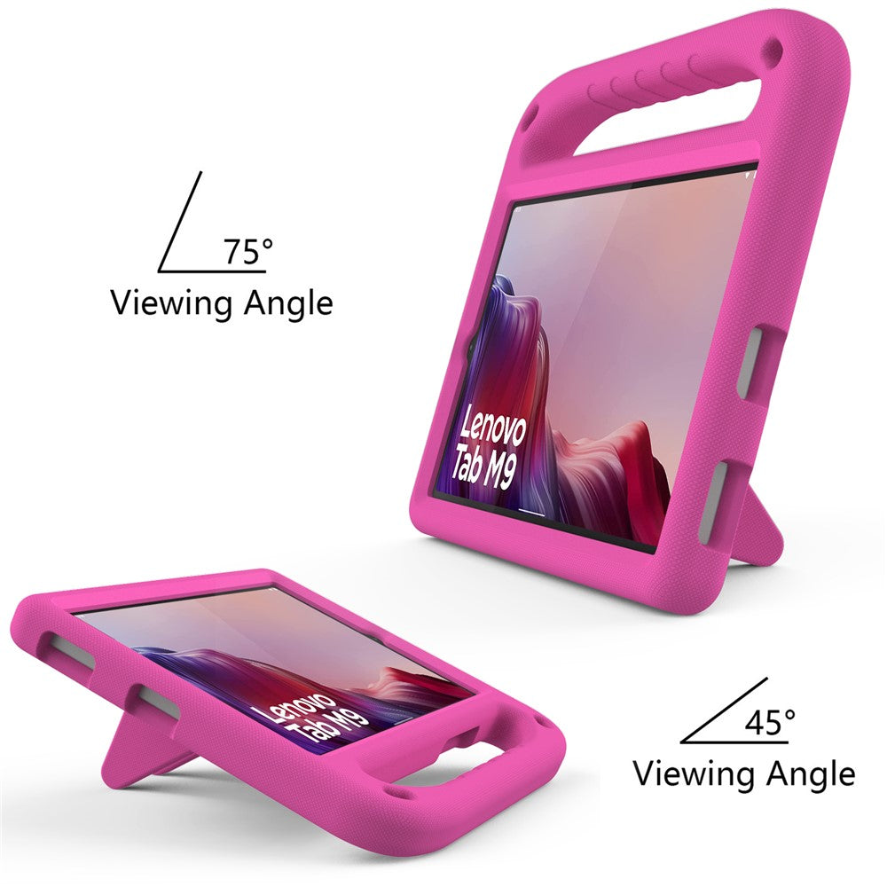 For Lenovo Tab M9 Kickstand Tablet Case Hand Grip EVA Shockproof Cover - Rose