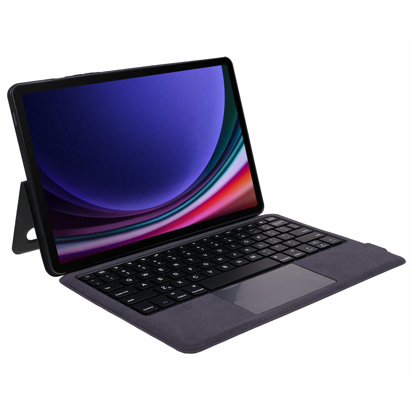 For Samsung Galaxy Tab S9 / S9 FE Leather Case + Touchpad Bluetooth Keyboard with Backlit