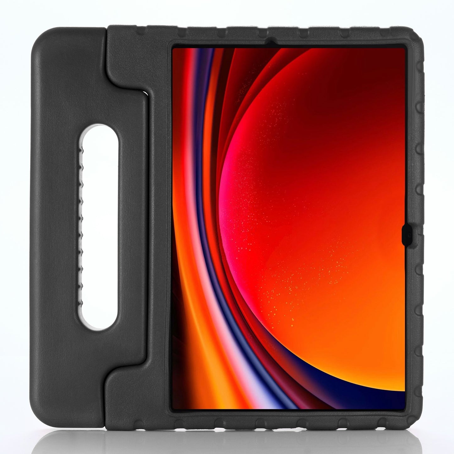 For Samsung Galaxy Tab S9+ / S9 FE+ EVA Tablet Protective Case Handle Kickstand Drop-Proof Cover - Black