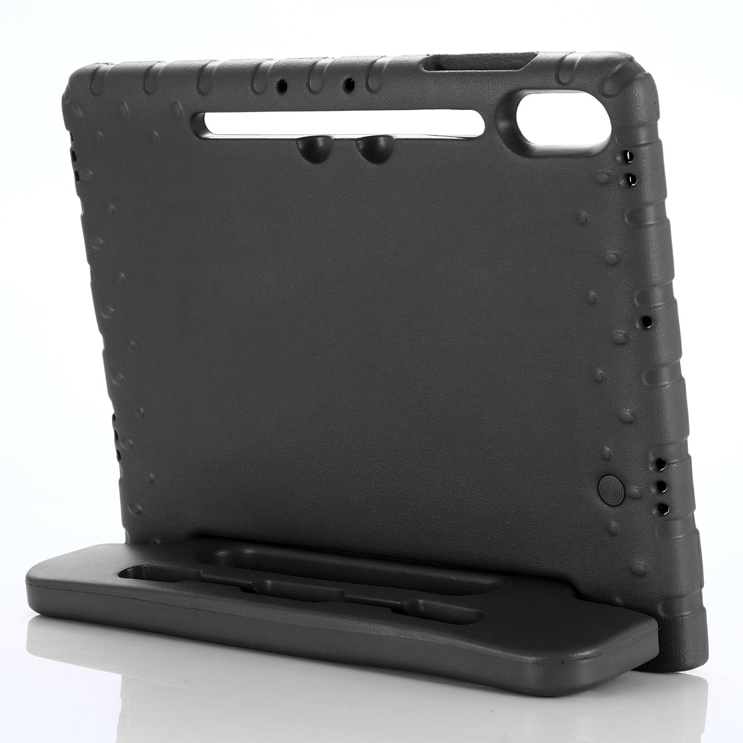 For Samsung Galaxy Tab S9+ / S9 FE+ EVA Tablet Protective Case Handle Kickstand Drop-Proof Cover - Black