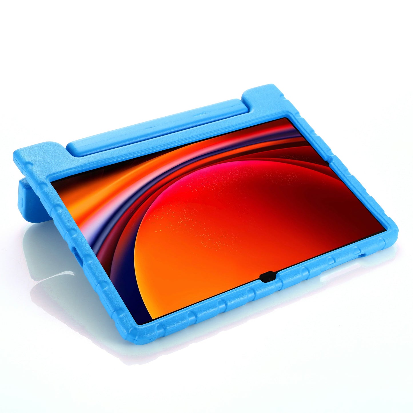 For Samsung Galaxy Tab S9+ / S9 FE+ EVA Tablet Protective Case Handle Kickstand Drop-Proof Cover - Blue