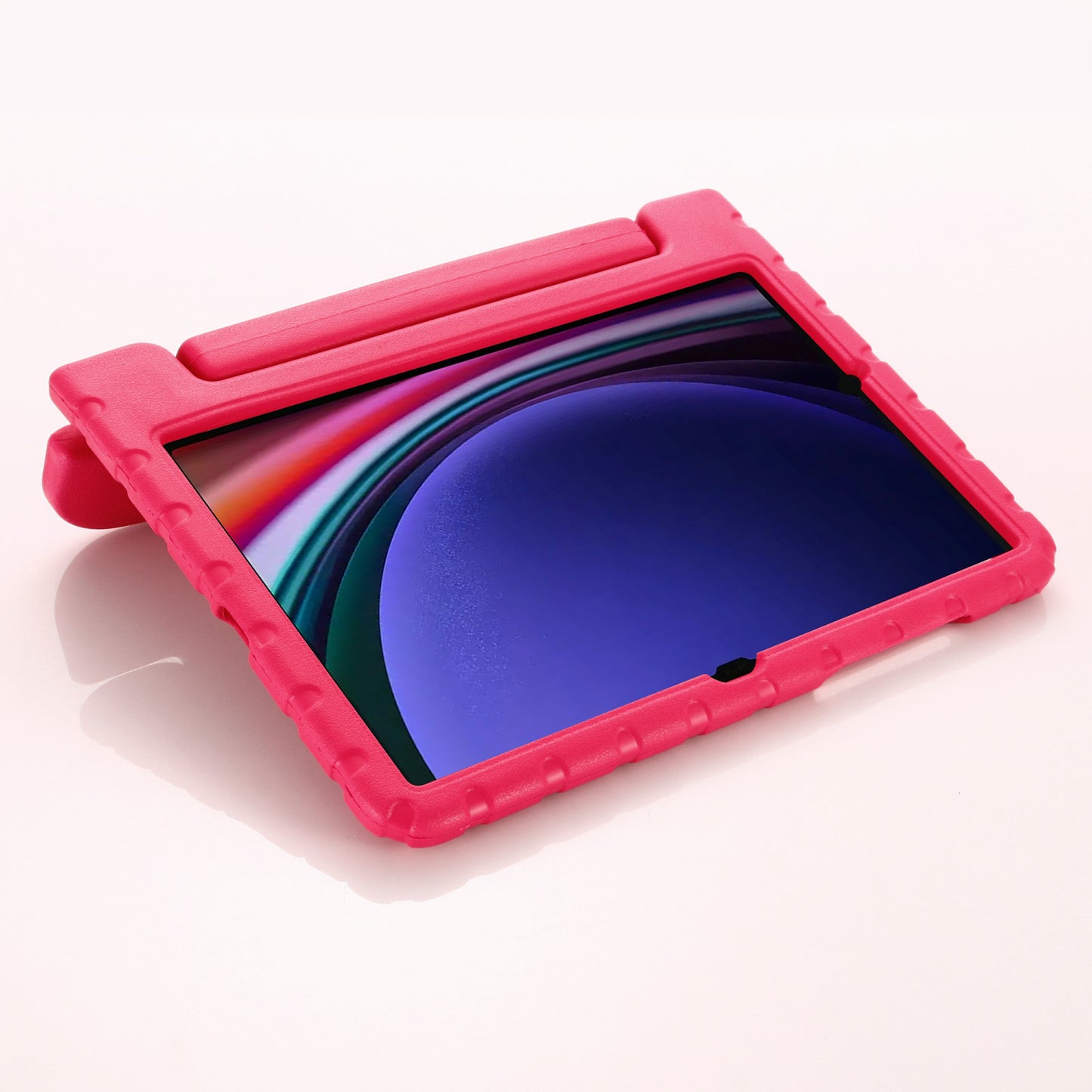 For Samsung Galaxy Tab S9 / S9 FE Protective EVA Kids Cover Handle Kickstand Shockproof Tablet Case - Rose