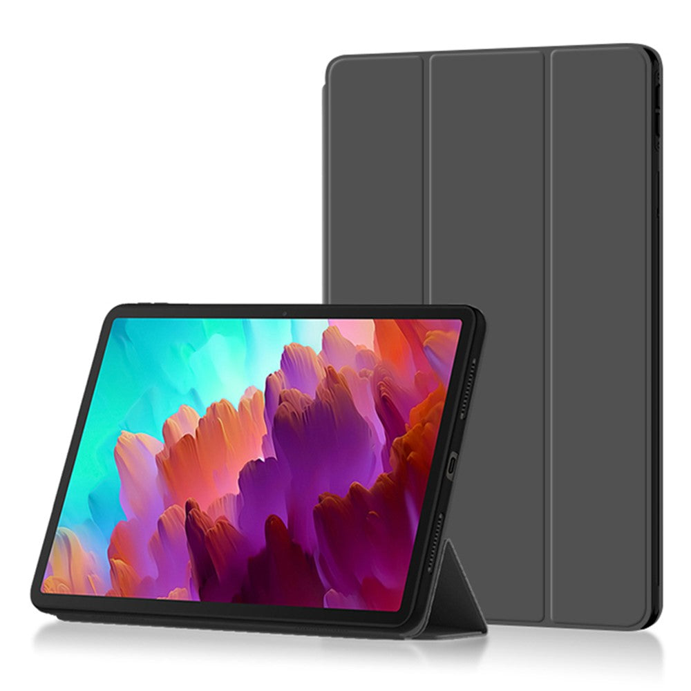 Tablet Case for Lenovo Xiaoxin Pad Pro 12.7 inch , Trifold Stand PU Leather Auto Sleep / Wake Smart Cover - Black