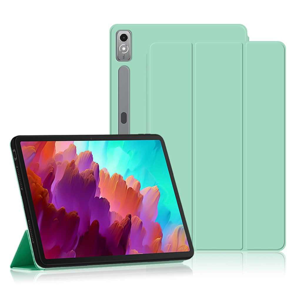 Tablet Case for Lenovo Xiaoxin Pad Pro 12.7 inch , Trifold Stand PU Leather Auto Sleep / Wake Smart Cover - Green