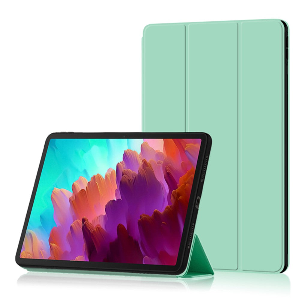 Tablet Case for Lenovo Xiaoxin Pad Pro 12.7 inch , Trifold Stand PU Leather Auto Sleep / Wake Smart Cover - Green