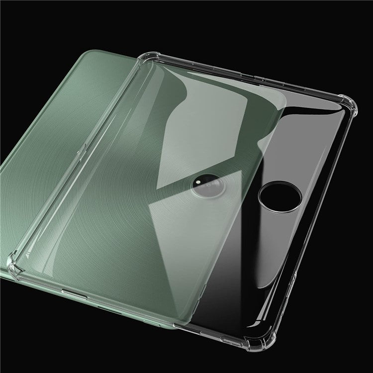 For OnePlus Pad Transparent TPU Tablet Case Reinforced Corners Anti-drop Tablet Cover