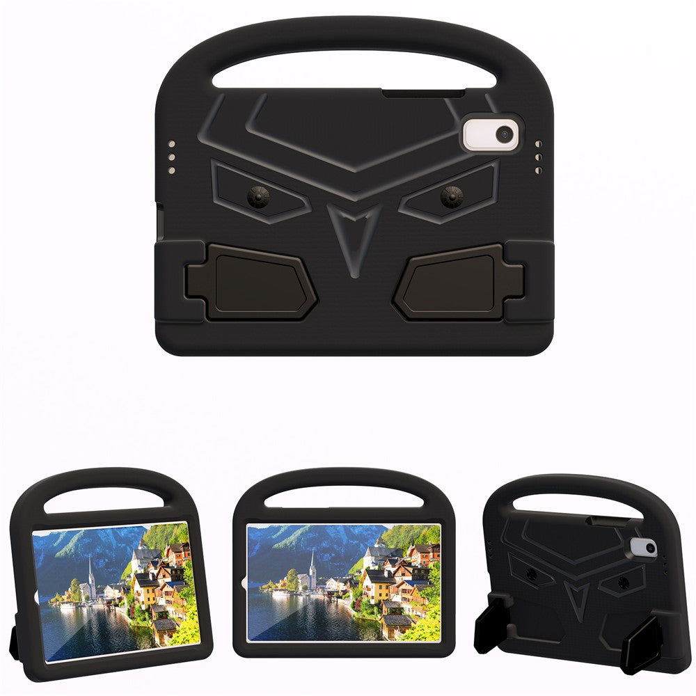 For Lenovo Tab M9 Sparrow Style EVA Case Foldable Kickstand Tablet Protective Cover with Portable Handle - Black