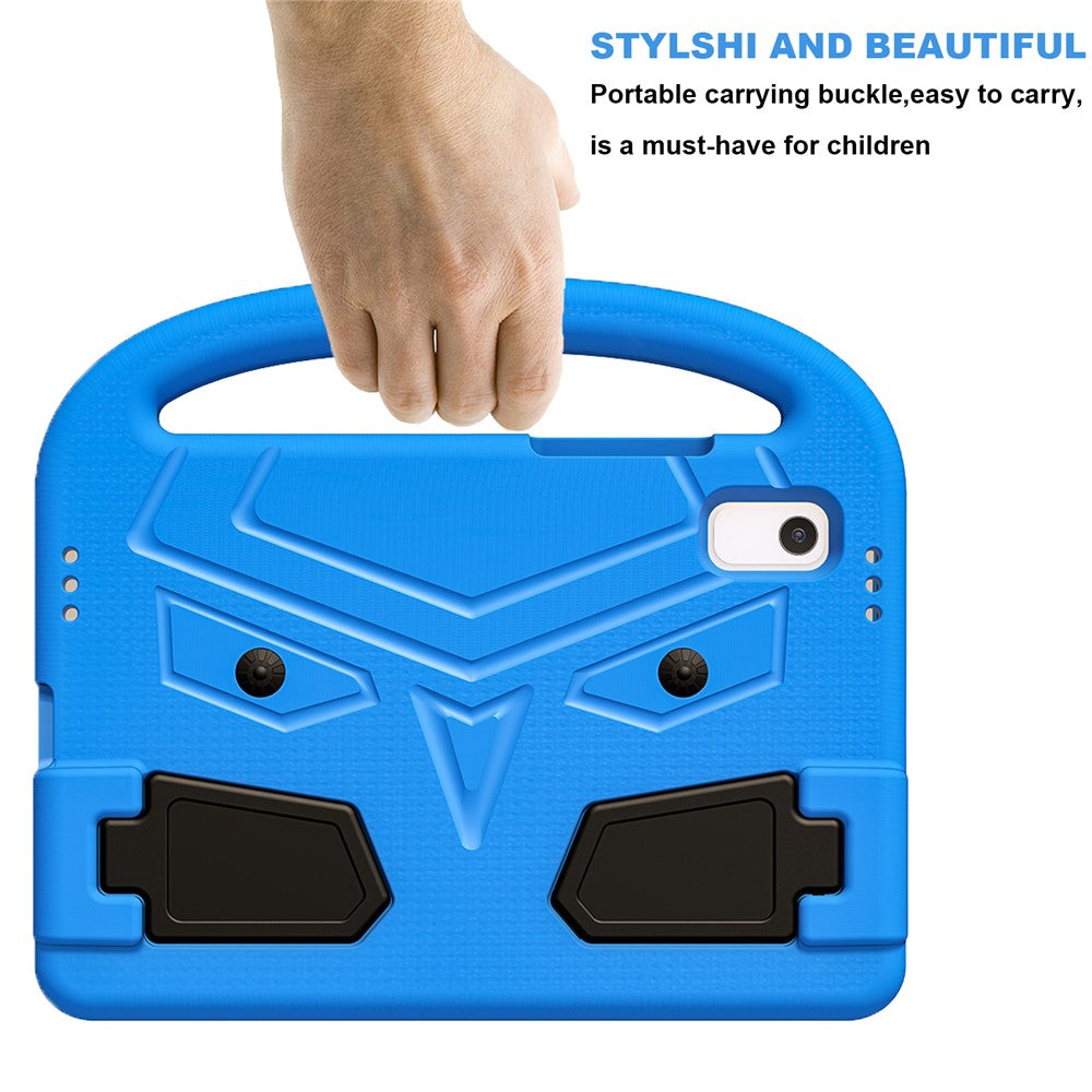 For Lenovo Tab M9 Sparrow Style EVA Case Foldable Kickstand Tablet Protective Cover with Portable Handle - Blue